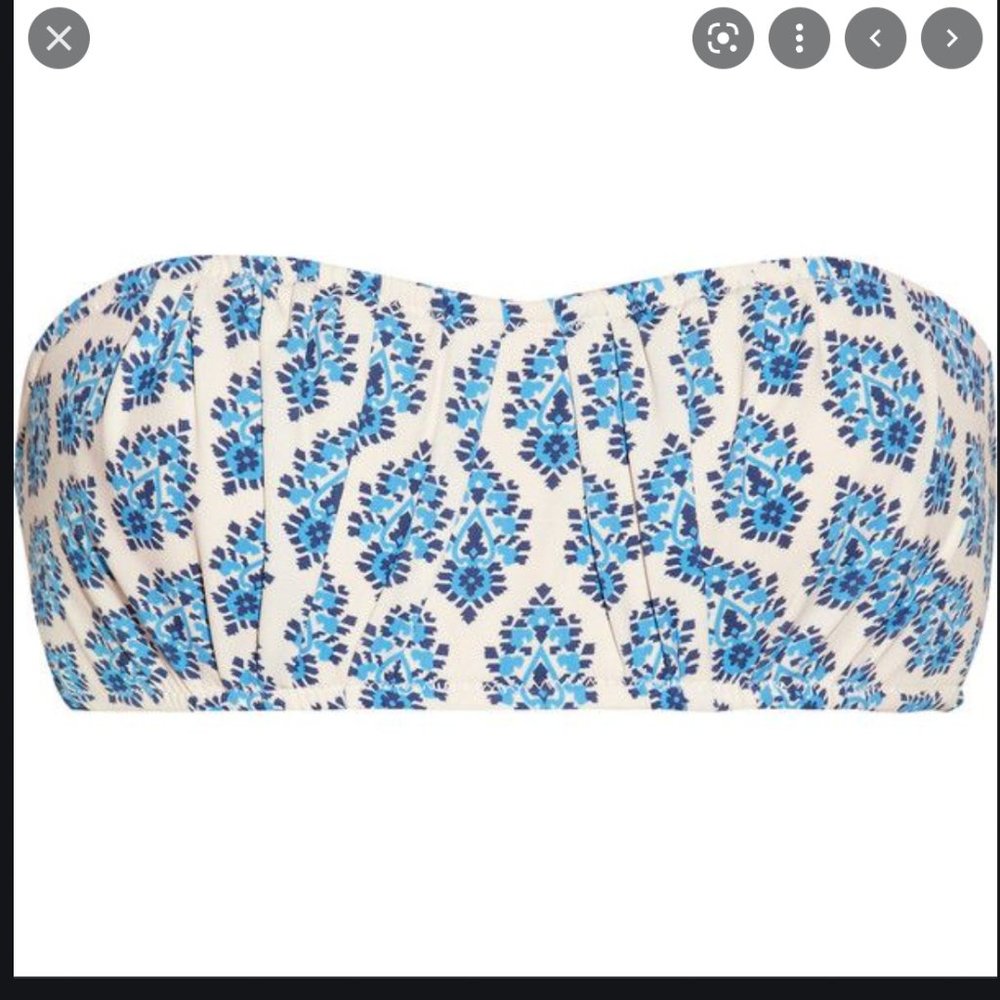 J. Crew Paisley Emblem Bandeau Top - S